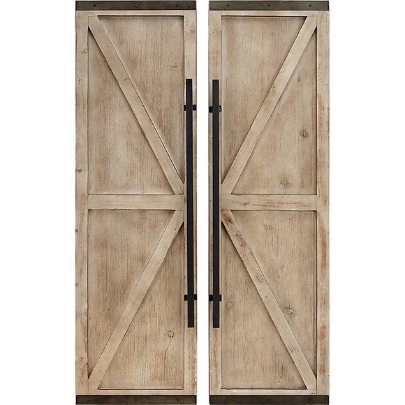 Kirklands Wall Decor Kirklandss Antique Barn Door Plaques Set Of 2